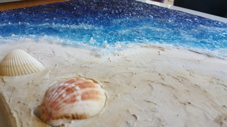 Ocean Wall art, Resin ocean Painting, Ocean Painting, Beach Wall Art, Sea, Nautical Wall Art, Ocean Art print, coastal decor, Resin art, image 9