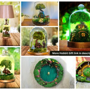 Hobbit Table lamp, Lord of The Rings, Bedside lamp, Hobbit Country style lamp, The Hobbit, Hobbit Door, Hobbit House, Christmas gifts, Lamp image 10