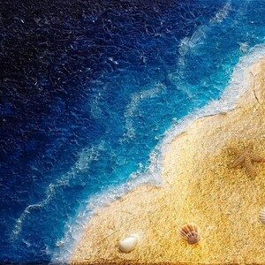 Ocean Wall art, Resin ocean Painting, Ocean Painting, Beach Wall Art, Sea, Nautical Wall Art, Ocean Art print, coastal decor, Resin art, 20 x 16 inches