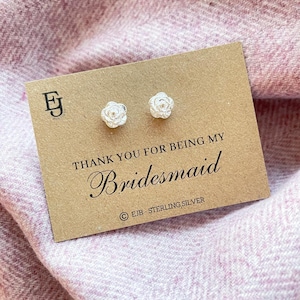 Bridesmaid Rose Earrings