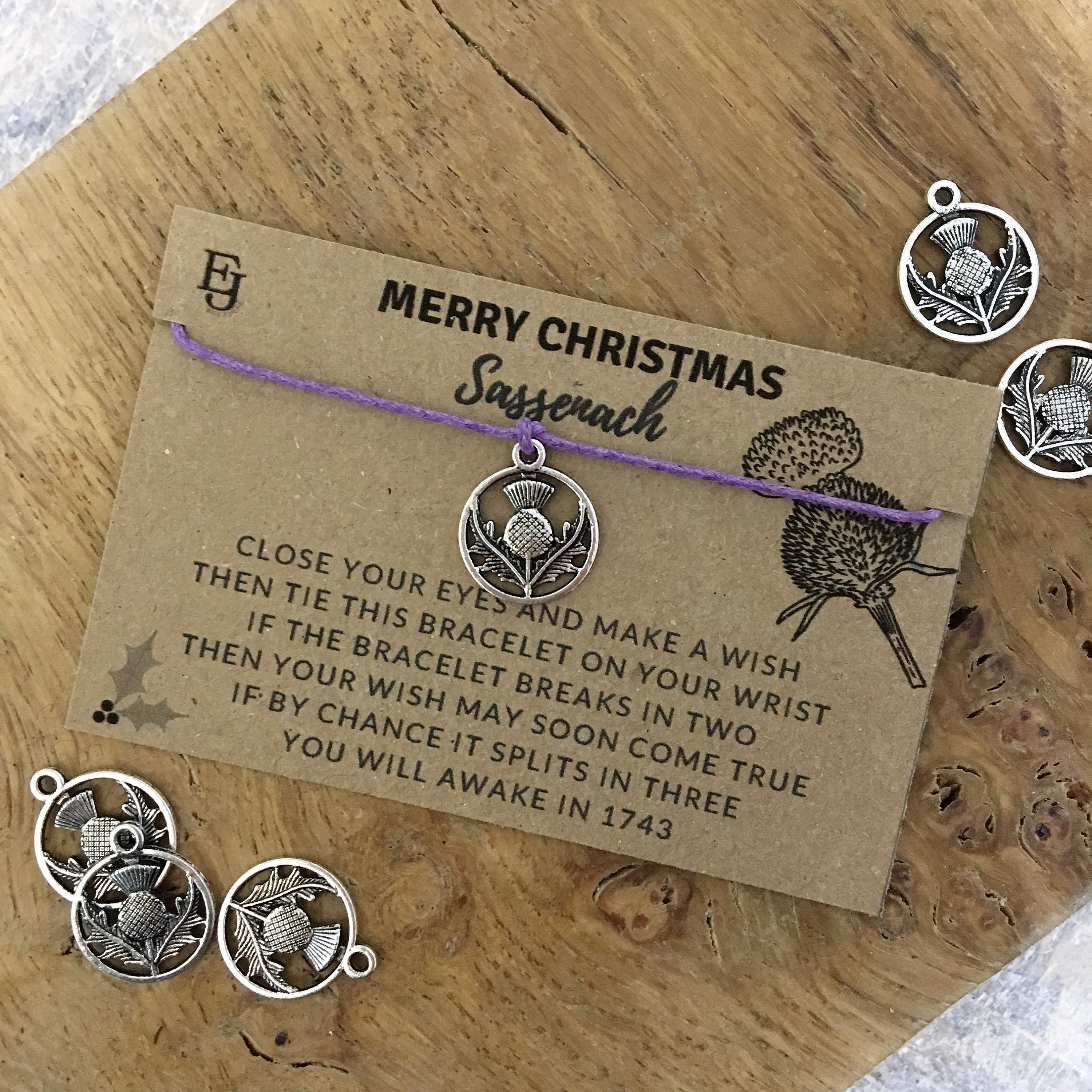 Outlander Inspired Christmas Wish Bracelet