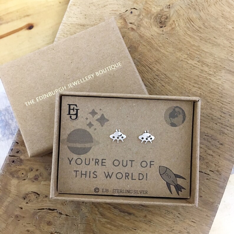 Sterling Silver Space Studs
