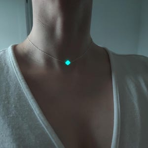 Elune Diamond Necklace - Glowing Solid Sterling Silver Necklace