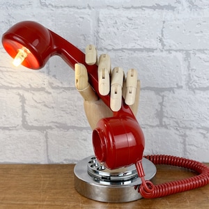 Unusual Gift, Quirky Red Telephone Lamp