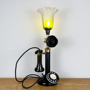 Vintage Candlestick Telephone Lamp.
