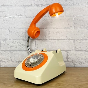 Desk Light, Retro Orange Decor.