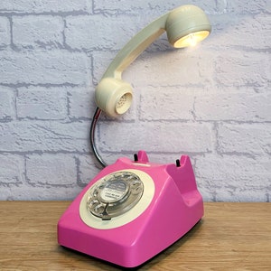 Pink Lamp, Pink Desk Lamp, Pink Office Decor, Pink Bedside Lamp, Home Office Decor, Quirky Gifts, Retro Lamp, Working From Home, Girly Gift