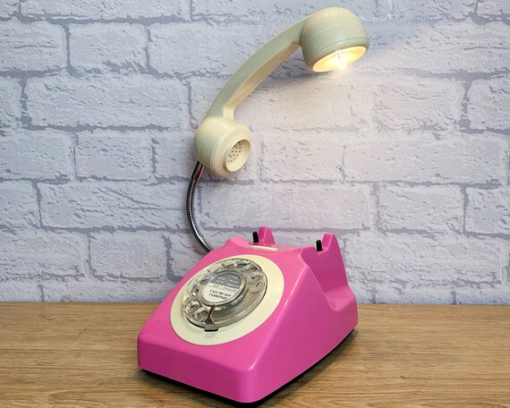 Pink Lamp Pink Desk Lamp Pink Office Decor Pink Bedside Lamp