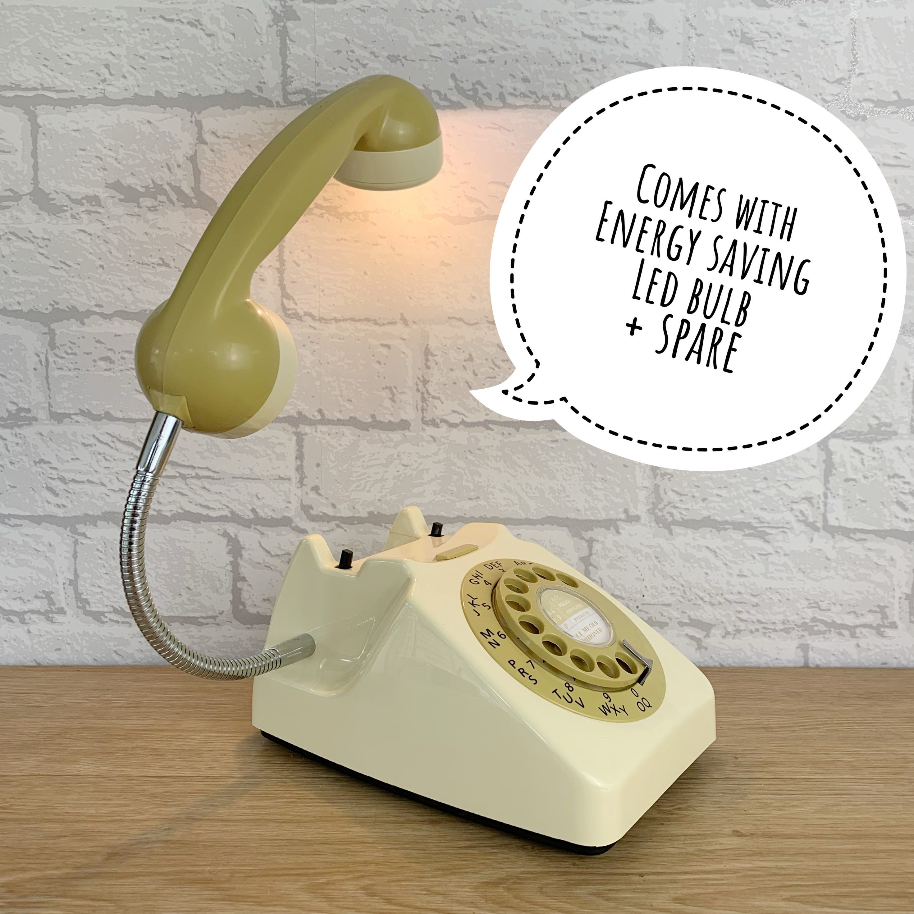 懐かしいレトロなランプ、回転ダイヤル式電話ランプ。 - Etsy 日本