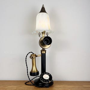 Vintage Candlestick Telephone Lamp.