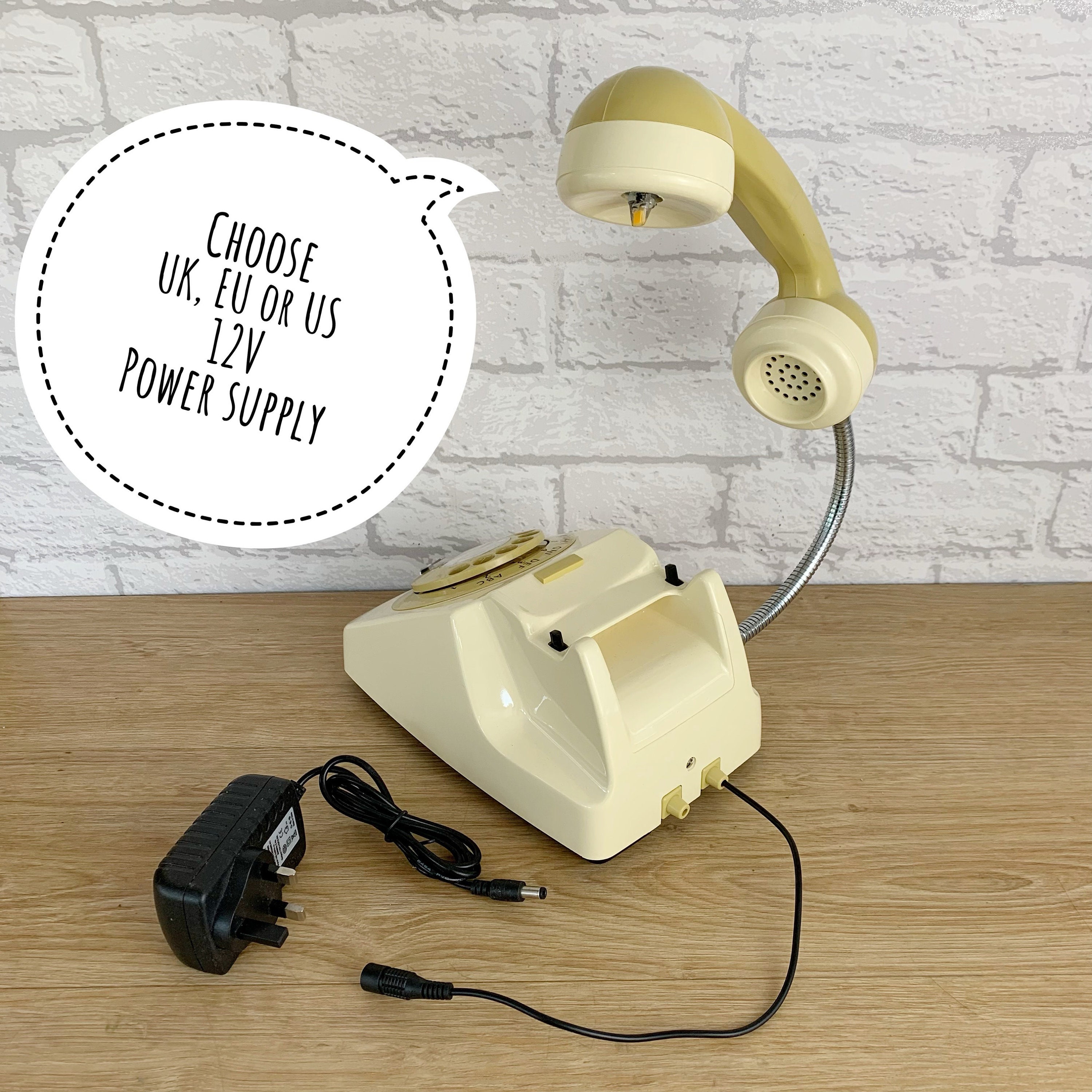 懐かしいレトロなランプ、回転ダイヤル式電話ランプ。 - Etsy 日本