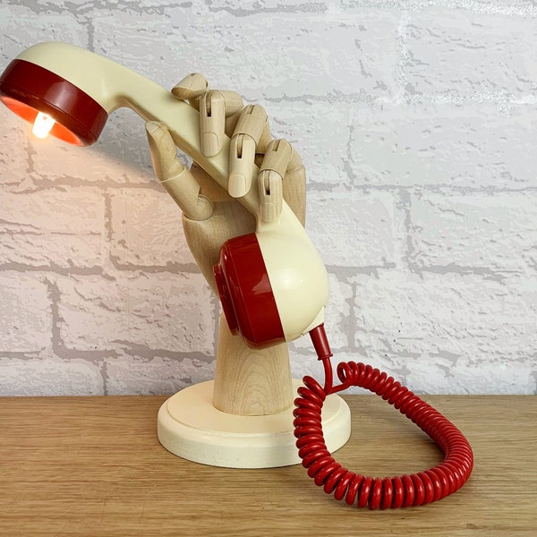 Unusual Gift, Quirky Gift, Quirky Lamp, Unusual Home Decor, Unusual Lighting, Hand Lamp, Desk Lamp, Retro Lamp, Unique Gifts, Home Working.