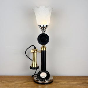 Vintage Candlestick Telephone Lamp.