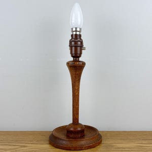 Lamp Base Wood, Antique Wooden Base.