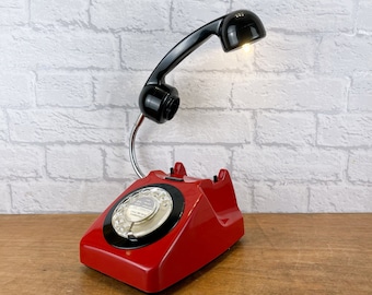 Quirky Lamp, Red & Black Telephone Lamp