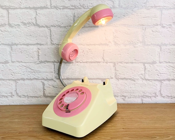 Cream & Pink Desk Lamp, Quirky Gift