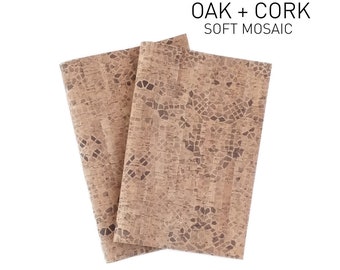 Cork Leather Stitchable Cork Vegan Leather Alternative Sallie Tomato Precut 12 yard Natural Cork Fabric with Silver Splatter