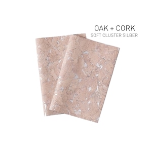Korkstoff Meterware, Kork, Korktextil, Korkleder, Kork Stoff, Kork Leder, Korkstoff, Meterware, DIY, Nähen mit Kork, Nähen, Cluster Silber