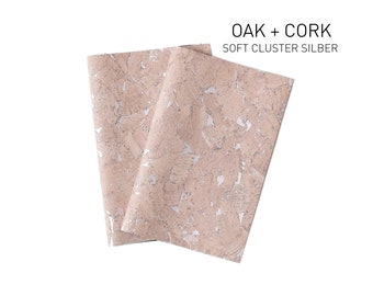 Cork fabric by the meter, cork, cork textile, cork leather, cork fabric, cork leather, cork fabric, by the meter, DIY, sewing with cork, sewing, cluster silver