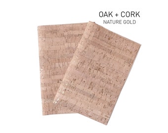 Cork fabric, cork, cork leather, vegan leather, natural cork, cork textile, cork from Portugal, vegan, fabric, cork by the meter, cork fabric, natural with gold