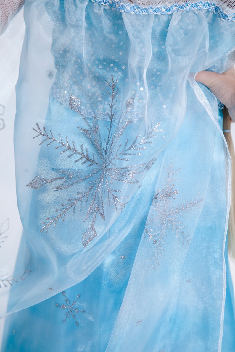 Frozen Party Dress Lace Dress Elsa Birthday Dress Blue Maxi Dress Toddler Costumer Frozen Costume Toddler Elsa Dress Disney Clothes