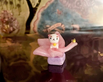 Miniature Bee and Puppycat Desk Buddy Figurine/Goodluck Charm