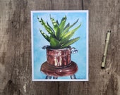 Watercolour Succulent Print