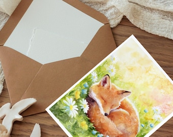 March North Post Club Mail | Spring Fox Art Print + Stickers + Letter | Cozy Snail Mail