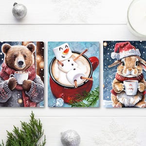 Assorted Christmas Card Set, Holiday Cards Pack (Choose your pack size & Images - Customizable) | Watercolour Art