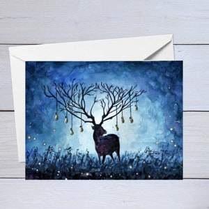 | de cartes de vœux de cerf | d’art de l’aquarelle Pack de cartes de vœux Mix & Match