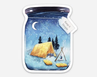 Galaxy in a Jar part 2 | Watercolour Stickers