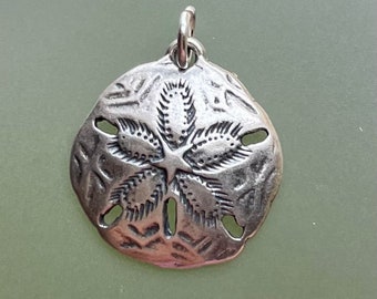 Sterling Silver Sand Dollar Charm: Ocean Theme Jewelry Making