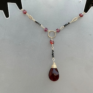 Collar de piedras preciosas, joyas con piedras preciosas y relleno de oro, collar envuelto en alambre, relleno de oro de 14k, mide 20&quot; de largo, ideas para regalos, joyería fina