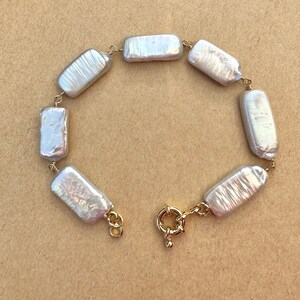 Freshwater pearl 14k gold filled bracelet