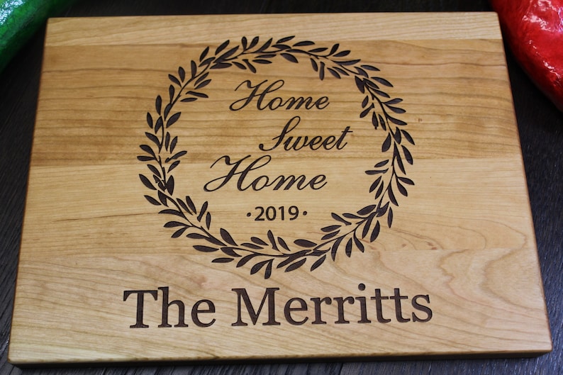 Personalized Cutting Board Engraved Cutting Board, Custom Cutting Board, Wedding Gift, Closing Gift. Housewarming Gift, Anniversary Gift M image 2