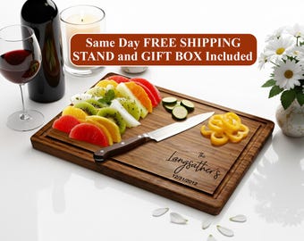 Personalized Bamboo Cutting Board: Engraved Charcuterie Board