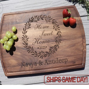 Personalized Cutting Board Engraved Cutting Board, Custom Cutting Board, Wedding Gift, Closing Gift. Housewarming Gift, Anniversary Gift M image 1