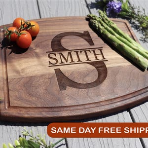Personalized wood Board Cutting Board, Wedding and housewarming gift