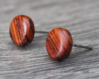 Stud earrings, Post earrings, Men Earrings, Wood, Hypoallergenic Earrings, Small stud earrings, unisex earrings