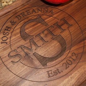 Personalized Cutting Board Custom Cutting Board, Engraved Cutting Board, Wedding Gift, Housewarming Gift, Anniversary Gift 6 image 3