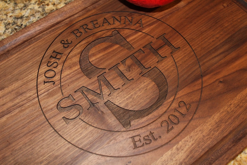 Personalized Cutting Board Custom Cutting Board, Engraved Cutting Board, Wedding Gift, Housewarming Gift, Anniversary Gift 6 image 3