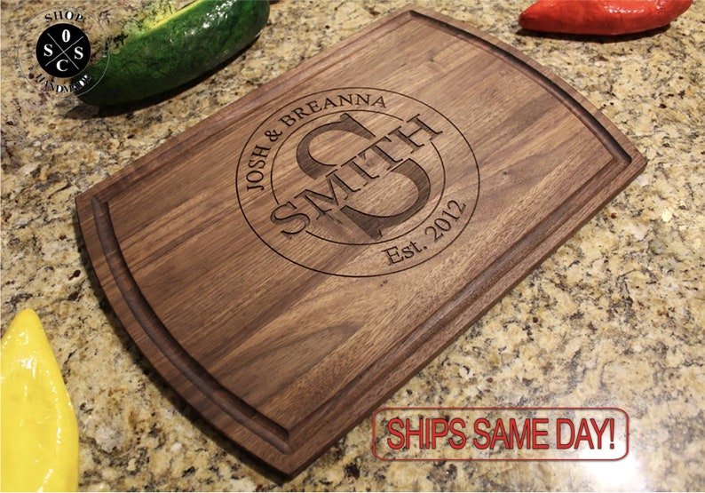 Personalized Cutting Board Custom Cutting Board, Engraved Cutting Board, Wedding Gift, Housewarming Gift, Anniversary Gift 6 image 1