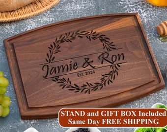 Personalized Engraved Cutting Board: Wedding, Anniversary, Housewarming Gift