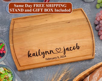 Personalized Cutting Board - Engraved Custom Cutting Board, Wedding Gift, Closing Gift. Housewarming Gift, Anniversary