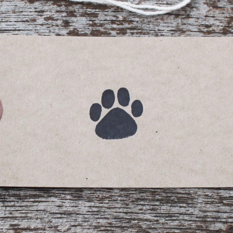 Paw Stamp, dog paw stamp, cat paw stamp, pet paw stamp, paw print stamp, animal paw stamp, small paw stamp image 4