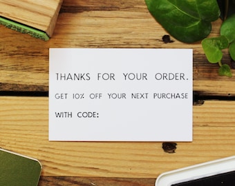 Coupon stamp, Thank you stamp, small business stamp, Etsy seller stamp, Offer code stamp, business stamper, coupon code stamp