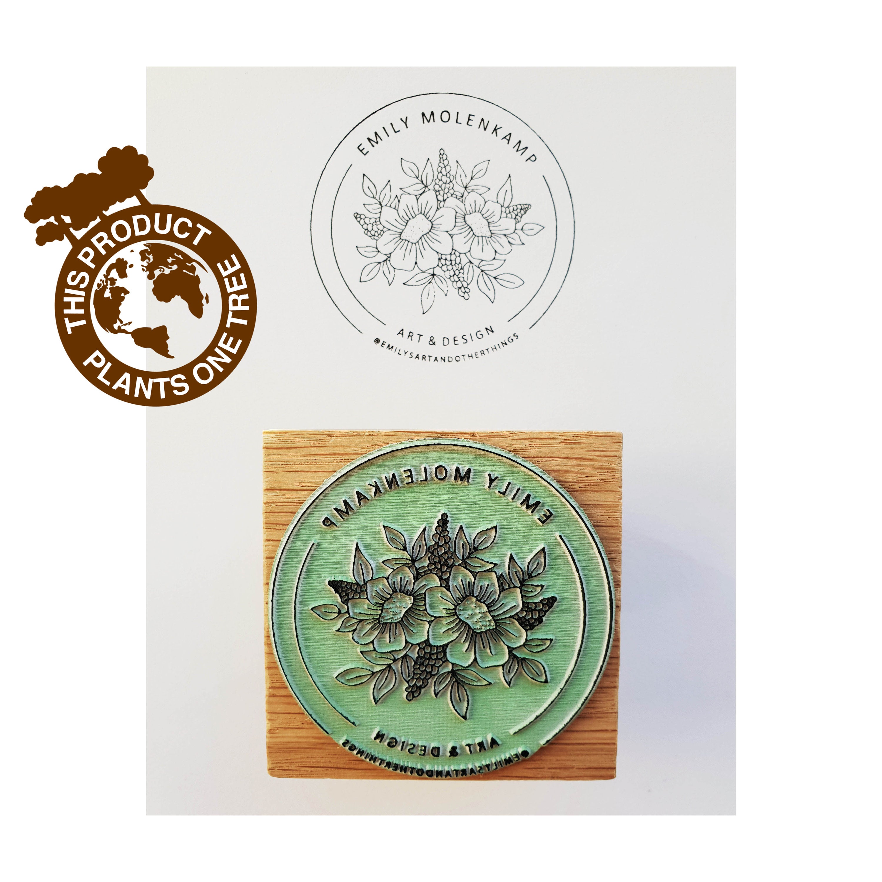 Logo stamp custom logo stamp business stamp packaging Etsy