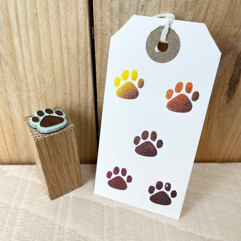 Paw Stamp, dog paw stamp, cat paw stamp, pet paw stamp, paw print stamp, animal paw stamp, small paw stamp image 2