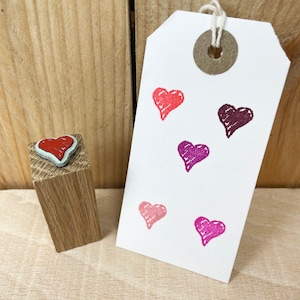 Liefdeshartstempel, getekende hartstempel, kleine hartstempel, Valentijnsdagstempel, hartrubberstempel