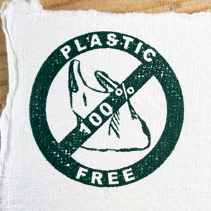 Sello Plastic Free, sello 100% Plastic Free, sello ecológico, para negocios, embalajes, paquetería